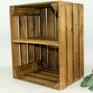 Holzkiste mit Fach braun