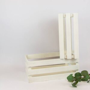 Holzkiste weiß mittel