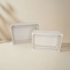 Holzkiste weiß mittel