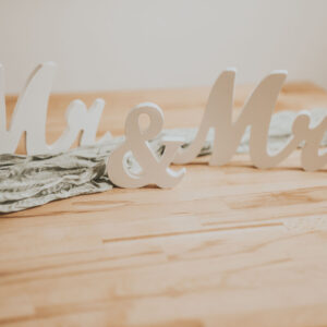 Buchstaben Mr & Mrs