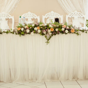 Skirting, Stoff für Tisch, Tischläufer, Tüll, Chiffon, Spitzenstoff