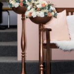 kleiner Blumenständer rosegold