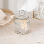 Bonbonglas mit Deckel gerillt
