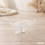 Glasteller mit Fuß