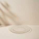 Platzteller Glas mit Goldrand